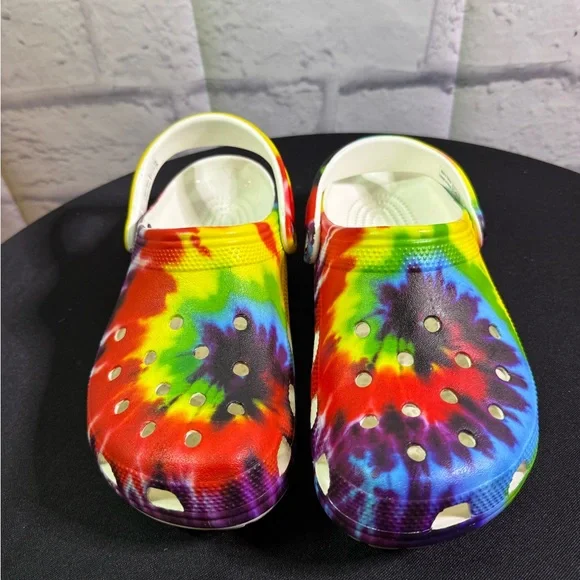 Colorful Tie-Dye Kids Clogs - Picture 2 of 5